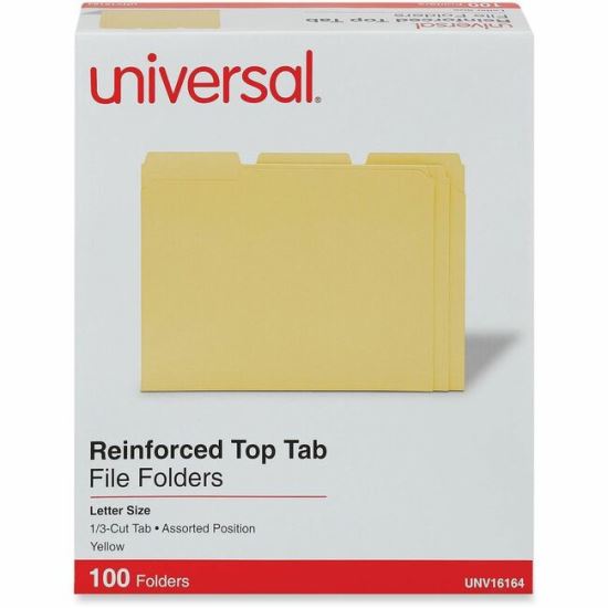 Universal 1/3 Tab Cut Letter Top Tab File Folder 1