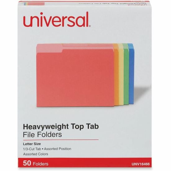 Universal 1/3 Tab Cut Letter Top Tab File Folder 1