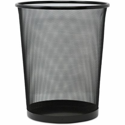 Universal Mesh Wastebasket, 18 qt, Steel Mesh, Black 1