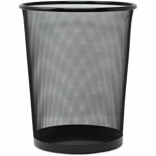 Universal Mesh Wastebasket, 18 qt, Steel Mesh, Black 1