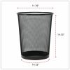 Universal Mesh Wastebasket, 18 qt, Steel Mesh, Black 5