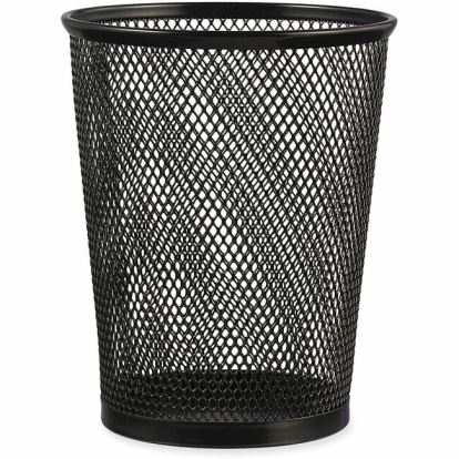 Universal Jumbo Steel Mesh Pencil Cup, 4.38" Diameter x 5.38"h, Black 1