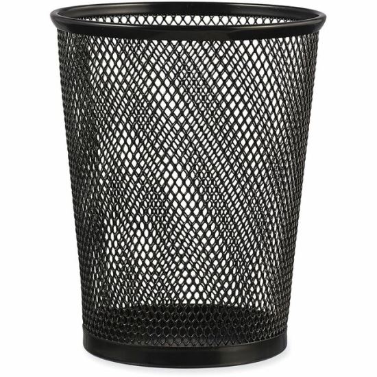 Universal Jumbo Steel Mesh Pencil Cup, 4.38" Diameter x 5.38"h, Black 1