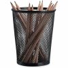 Universal Jumbo Steel Mesh Pencil Cup, 4.38" Diameter x 5.38"h, Black 2