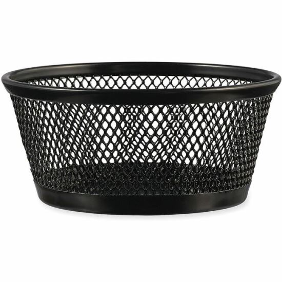 Universal Jumbo Mesh Storage Dish, 4.38" Diameter x 2"h, Black 1