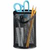 Universal Metal Mesh 3-Compartment Pencil Cup, 4.13" Diameter x 6"h, Black 3