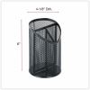Universal Metal Mesh 3-Compartment Pencil Cup, 4.13" Diameter x 6"h, Black 5