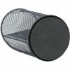 Universal Metal Mesh 3-Compartment Pencil Cup, 4.13" Diameter x 6"h, Black 6