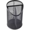 Universal Metal Mesh 3-Compartment Pencil Cup, 4.13" Diameter x 6"h, Black 9