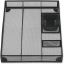 Universal Metal Mesh Drawer Organizer, Six Compartments, 15 x 11.88 x 2.5, Black 1