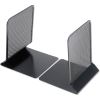 Universal Metal Mesh Bookends, Nonskid Base, 5.38 x 5.38 x 6.75, Black, Pair 1
