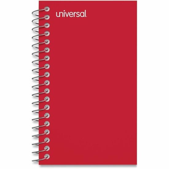 Universal Wirebound Memo Book, Narrow Rule, Red Cover, (50) 5 x 3 Sheets, 12/Pack 1