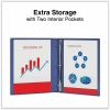 Universal Slant D-Ring View Binder, 3 Rings, 0.5" Capacity, 11 x 8.5, Navy Blue 8