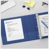 Universal Slant D-Ring View Binder, 3 Rings, 0.5" Capacity, 11 x 8.5, Navy Blue 9