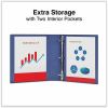 Universal Slant D-Ring View Binder, 3 Rings, 1.5" Capacity, 11 x 8.5, Navy Blue 8