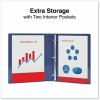 Universal Slant D-Ring View Binder, 3 Rings, 1" Capacity, 11 x 8.5, Navy Blue 8