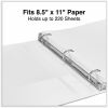 Universal Slant D-Ring View Binder, 3 Rings, 1" Capacity, 11 x 8.5, White 5
