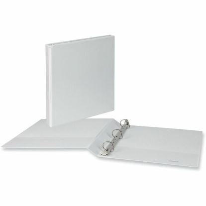 Universal Slant D-Ring View Binder, 3 Rings, 1" Capacity, 11 x 8.5, White, 12/Carton 1