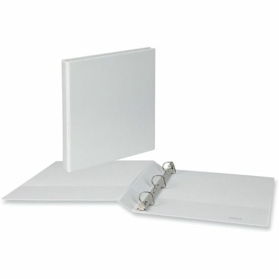 Universal Slant D-Ring View Binder, 3 Rings, 1" Capacity, 11 x 8.5, White, 12/Carton 1