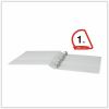 Universal Slant D-Ring View Binder, 3 Rings, 1" Capacity, 11 x 8.5, White, 12/Carton 5