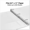 Universal Slant D-Ring View Binder, 3 Rings, 1" Capacity, 11 x 8.5, White, 12/Carton 7
