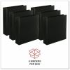 Universal Slant D-Ring View Binder, 3 Rings, 2" Capacity, 11 x 8.5, Black, 6/Carton 8