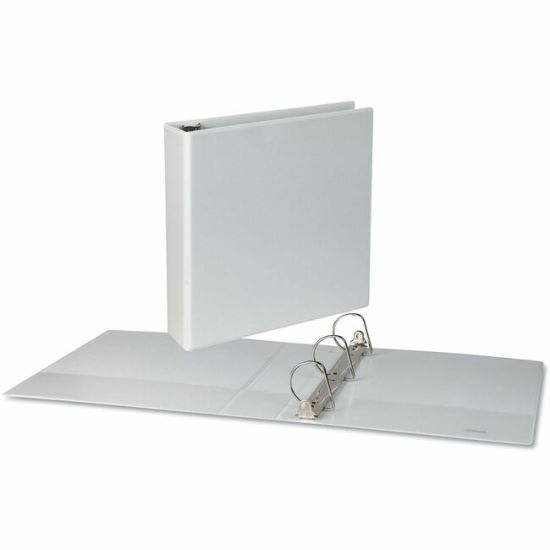 Universal Slant D-Ring View Binder, 3 Rings, 2" Capacity, 11 x 8.5, White, 4/Pack 1