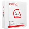 Universal Slant D-Ring View Binder, 3 Rings, 2" Capacity, 11 x 8.5, White, 4/Pack 2