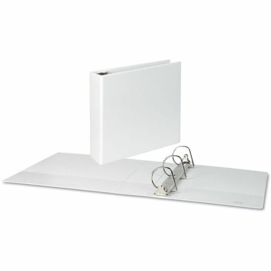 Universal Slant D-Ring View Binder, 3 Rings, 3" Capacity, 11 x 8.5, White 1