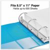 Universal Slant D-Ring View Binder, 3 Rings, 3" Capacity, 11 x 8.5, Light Blue 9