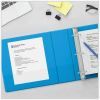 Universal Slant D-Ring View Binder, 3 Rings, 3" Capacity, 11 x 8.5, Light Blue 11