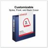 Universal Slant D-Ring View Binder, 3 Rings, 3" Capacity, 11 x 8.5, Navy Blue 6