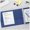 Universal Slant D-Ring View Binder, 3 Rings, 3" Capacity, 11 x 8.5, Navy Blue 9