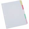 Universal Deluxe Write-On/Erasable Tab Index, 5-Tab, 11 x 8.5, White, Assorted Tabs, 1 Set 1