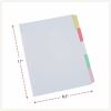Universal Deluxe Write-On/Erasable Tab Index, 5-Tab, 11 x 8.5, White, Assorted Tabs, 1 Set 3