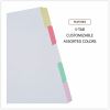 Universal Deluxe Write-On/Erasable Tab Index, 5-Tab, 11 x 8.5, White, Assorted Tabs, 1 Set 4