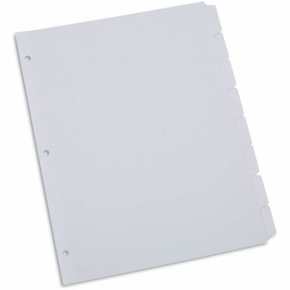 Universal Deluxe Write-On/Erasable Tab Index, 8-Tab, 11 x 8.5, White, White Tabs, 1 Set 1