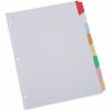 Universal Deluxe Write-On/Erasable Tab Index, 8-Tab, 11 x 8.5, White, Assorted Tabs, 1 Set 1