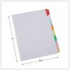 Universal Deluxe Write-On/Erasable Tab Index, 8-Tab, 11 x 8.5, White, Assorted Tabs, 1 Set 2