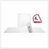 Universal Slant D-Ring View Binder, 3 Rings, 4" Capacity, 11 x 8.5, White 4