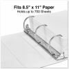 Universal Slant D-Ring View Binder, 3 Rings, 4" Capacity, 11 x 8.5, White 10