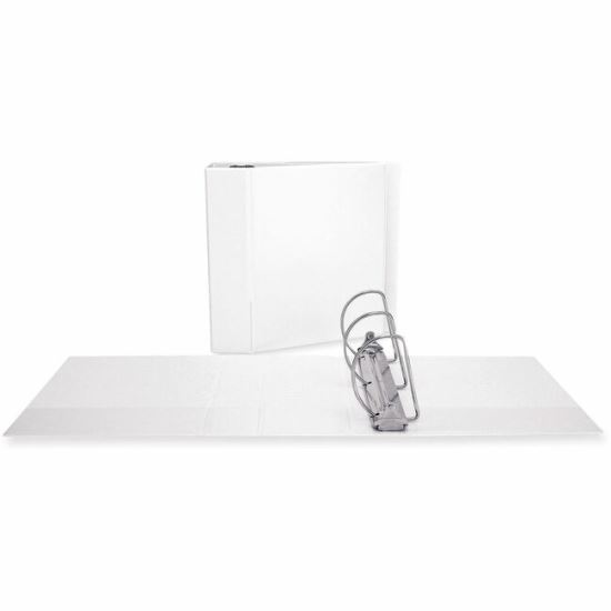 Universal Slant D-Ring View Binder, 3 Rings, 5" Capacity, 11 x 8.5, White 1