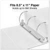 Universal Slant D-Ring View Binder, 3 Rings, 5" Capacity, 11 x 8.5, White 10