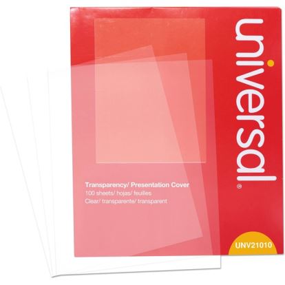 Universal Black and White Laser Printer Transparent Sheets, 8.5 x 11, 100/Pack 1
