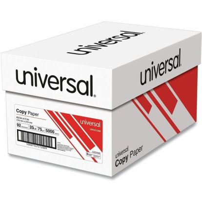 Universal Copy Paper, 92 Bright, 20 lb Bond Weight, 8.5 x 11, White, 500 Sheets/Ream 1
