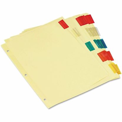 Universal Insertable Tab Index, 5-Tab, 11 x 8.5, Buff, Assorted Tabs, 6 Sets 1