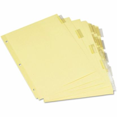 Universal Insertable Tab Index, 5-Tab, 11 x 8.5, Buff, Clear Tabs, 6 Sets 1