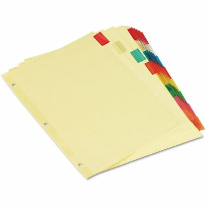 Universal Insertable Tab Index, 8-Tab, 11 x 8.5, Buff, Assorted Tabs, 6 Sets 1
