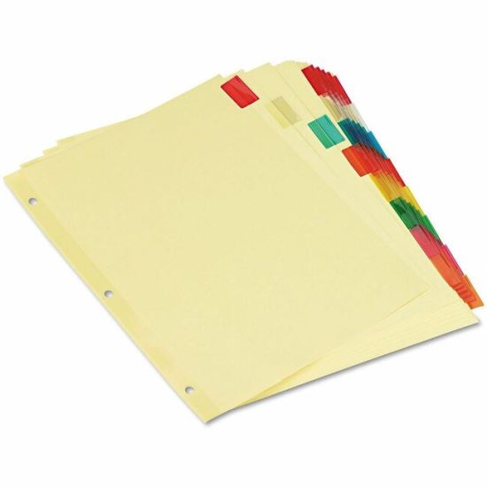 Universal Insertable Tab Index, 8-Tab, 11 x 8.5, Buff, Assorted Tabs, 6 Sets 1