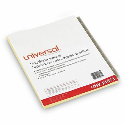 Universal Insertable Tab Index, 8-Tab, 11 x 8.5, Buff, Clear Tabs, 6 Sets 1
